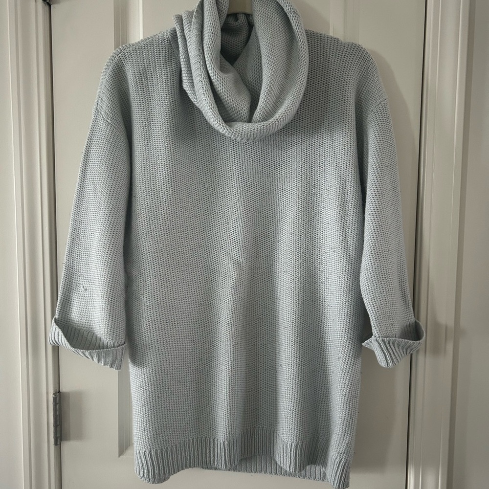 Coldwater Creek Light Gray Cowl Neck Sweater